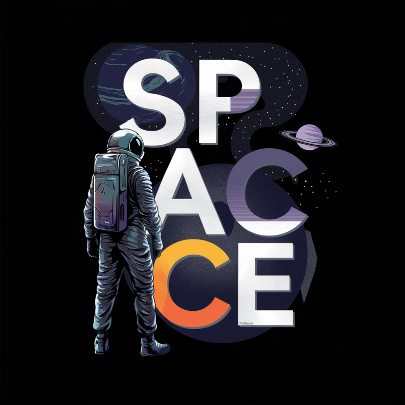 Astronaut Graphic Space T-Shirt