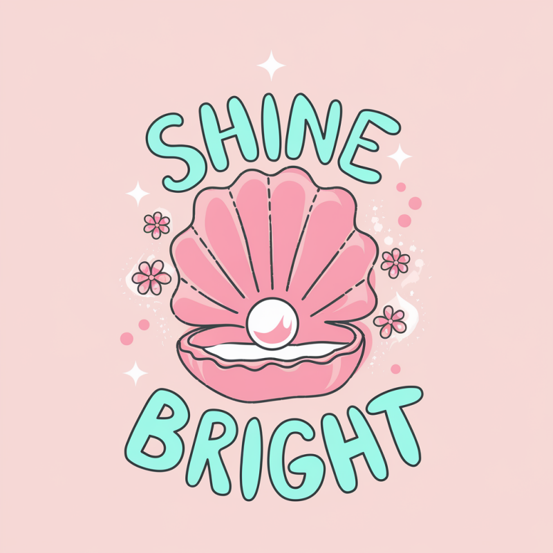 Shine Bright Shell Graphic T-Shirt