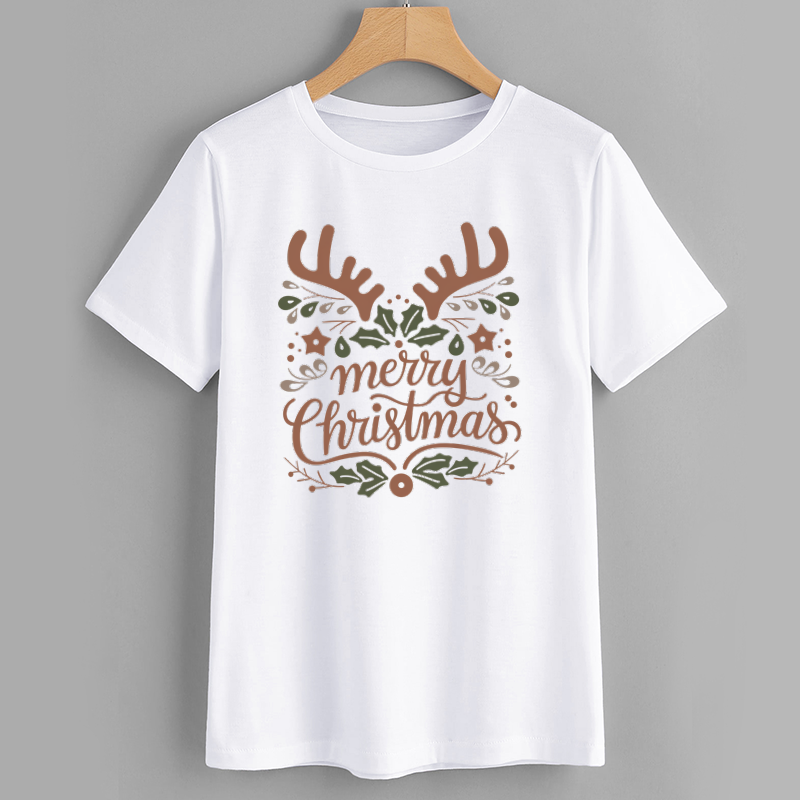 Merry Christmas Reindeer Graphic T-Shirt