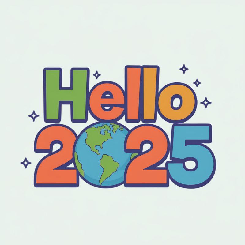 Bright Hello 2025 Cotton T-Shirt