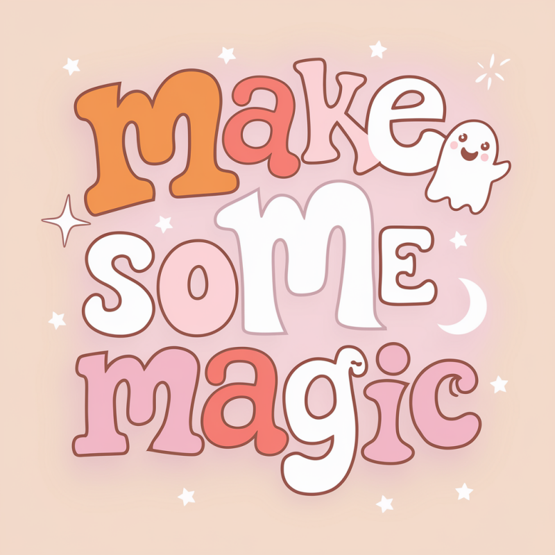 Cotton Make Some Magic Printed Round Neck T-Shirt