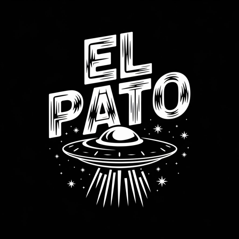EL PATO Graphic Black T-Shirt for Casual Wear