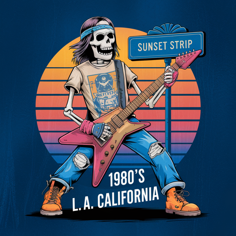 1980's L.A. California Sunset Strip Rock T-Shirt
