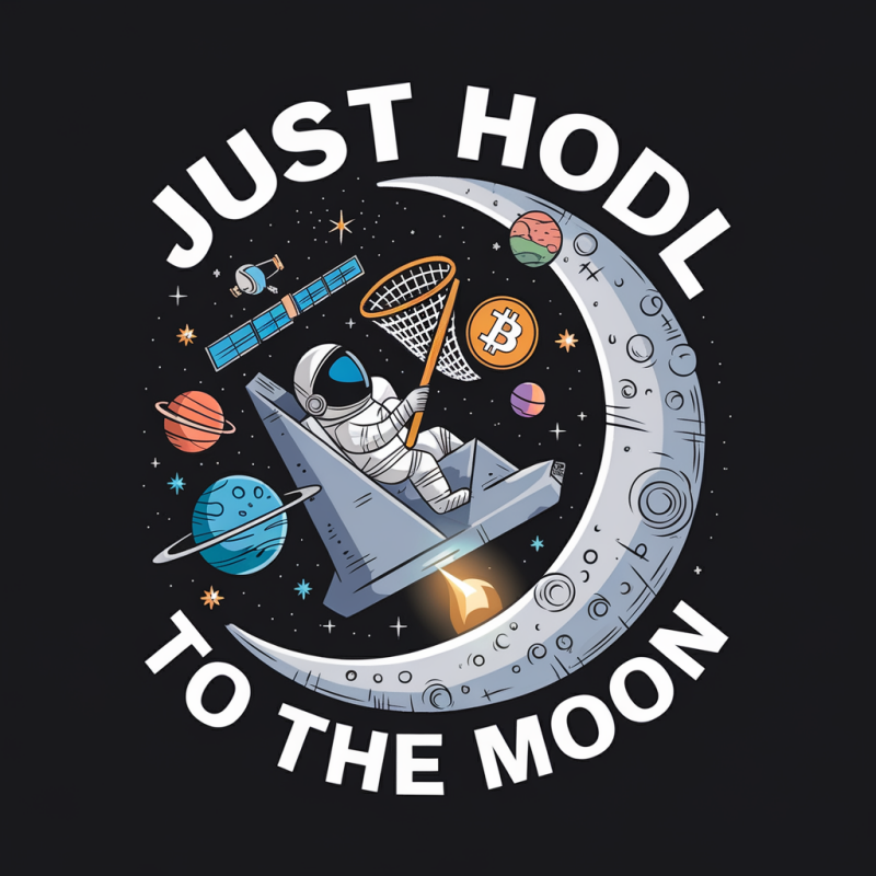 Astronaut HODL to the Moon Graphic T-Shirt