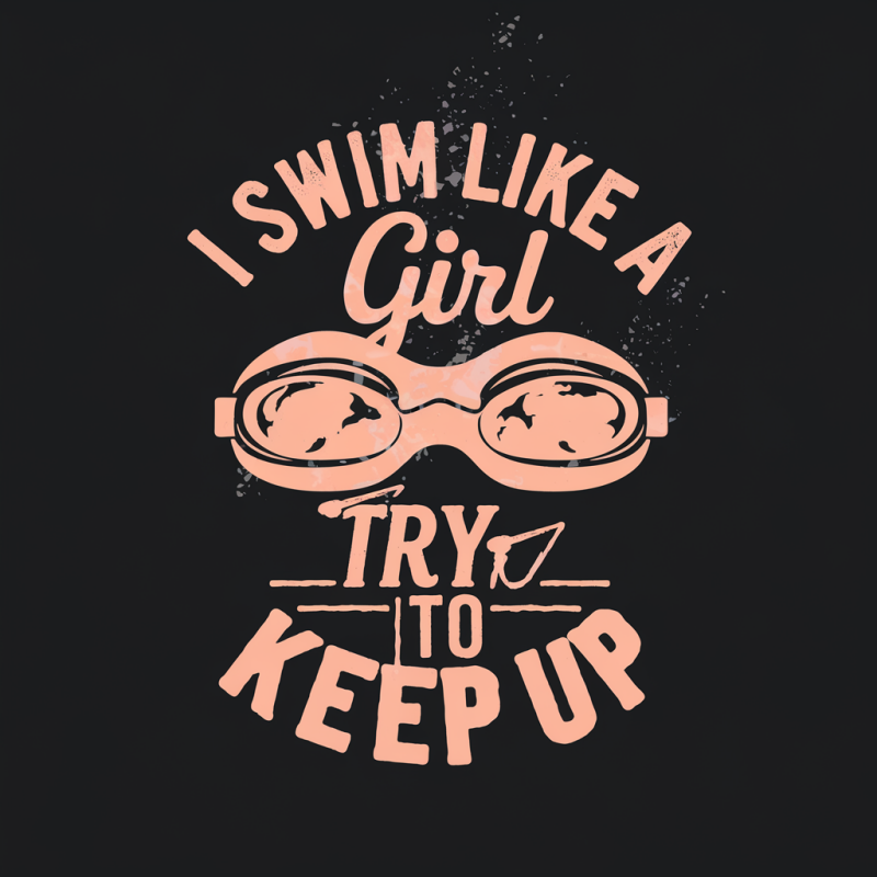 I Swim Like a Girl Funny Swim T-Shirt
