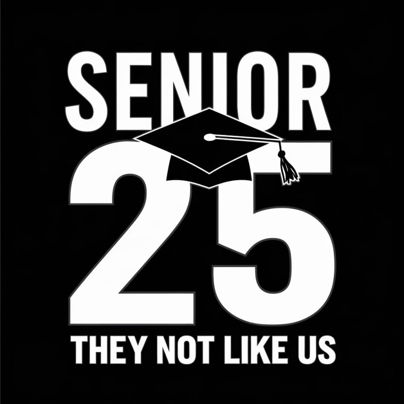 Senior Class of 2025 Funny Graduation T-Shirt