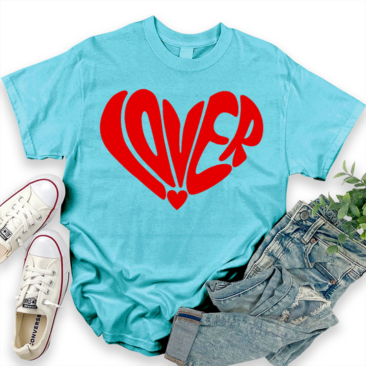 Valentine's Day 'LOVER' Graphic T-Shirt
