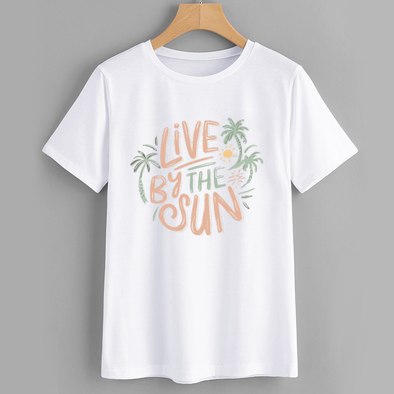 Live by the Sun Graphic Tee - Casual Summer T-Shirt