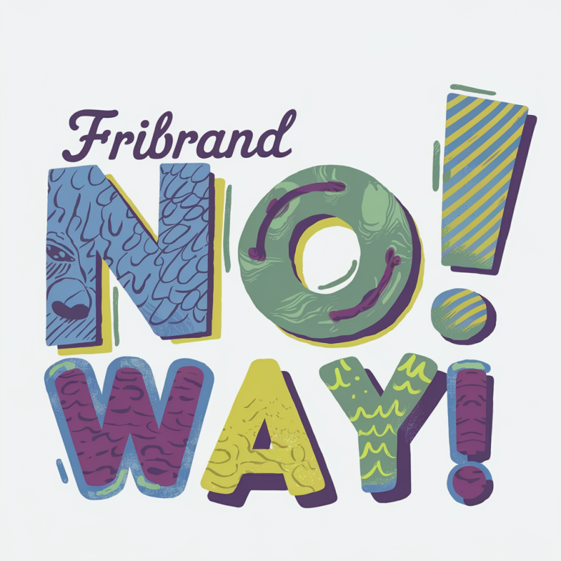Fribrand NO WAY! Graphic T-Shirt