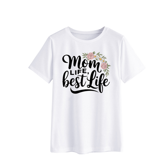 Mom Life, Best Life Floral T-Shirt