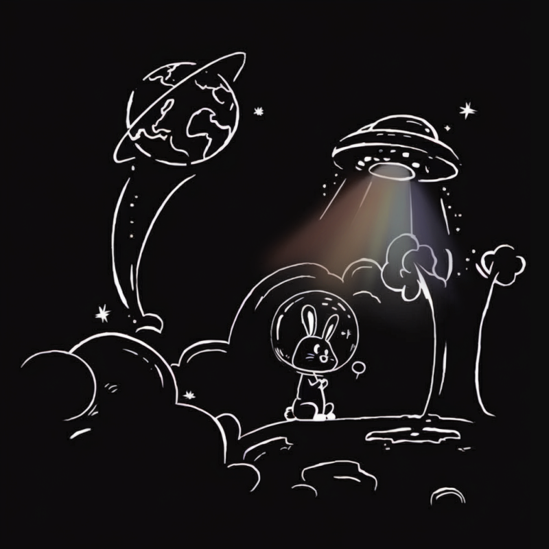 Space Adventure Alien Graphic T-Shirt