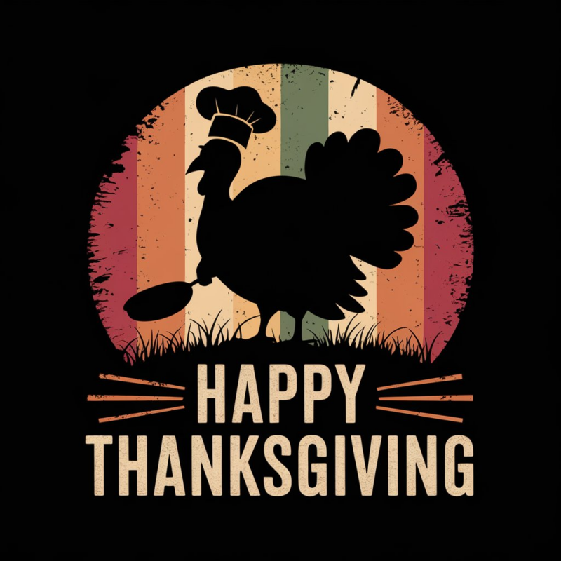 Happy Thanksgiving Turkey Graphic T-Shirt