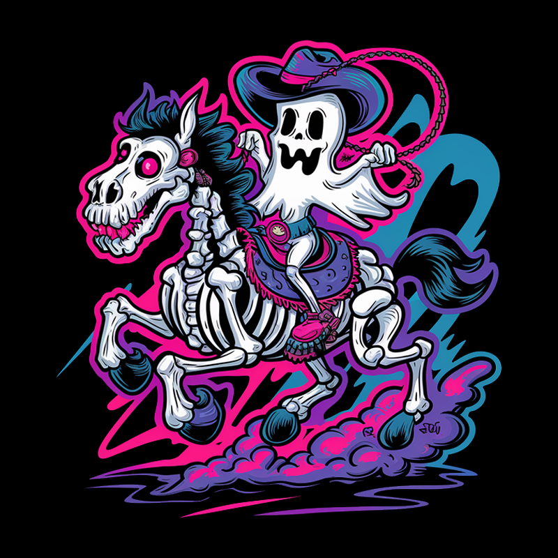 Fun Halloween Western Cowboy Trendy Pattern Top