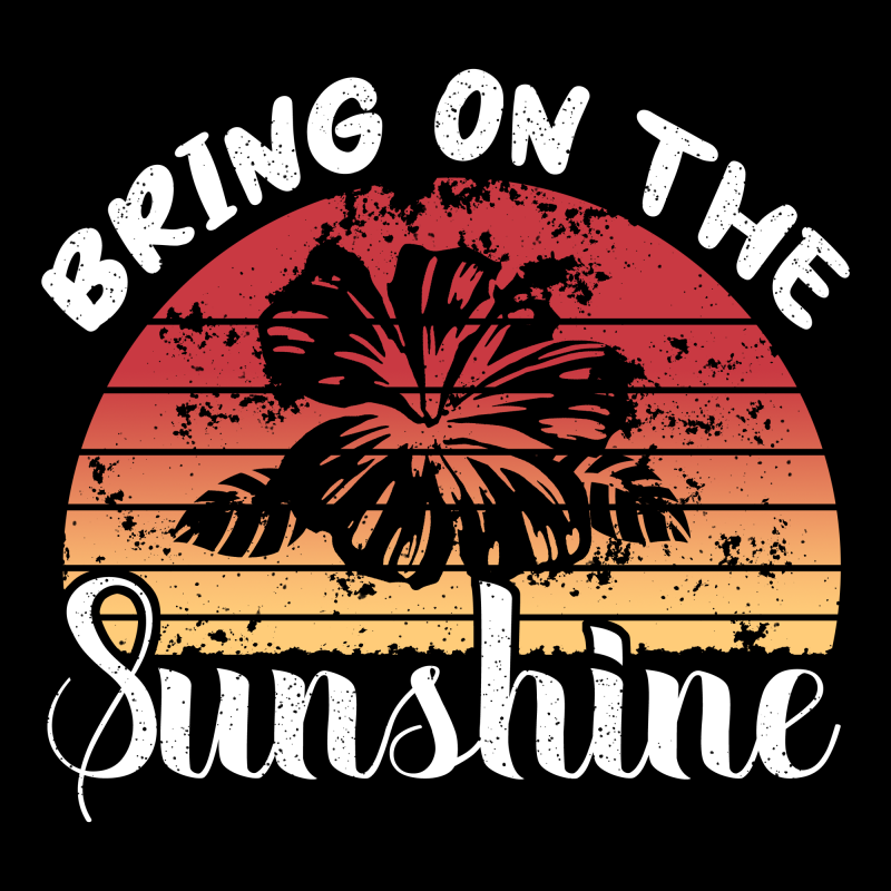 Bring On The Sunshine Black Graphic T-Shirt