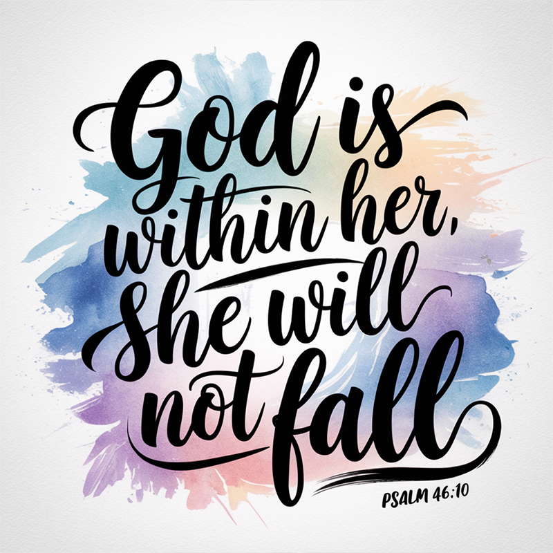 God is Within Her, She Will Not Fall T-Shirt