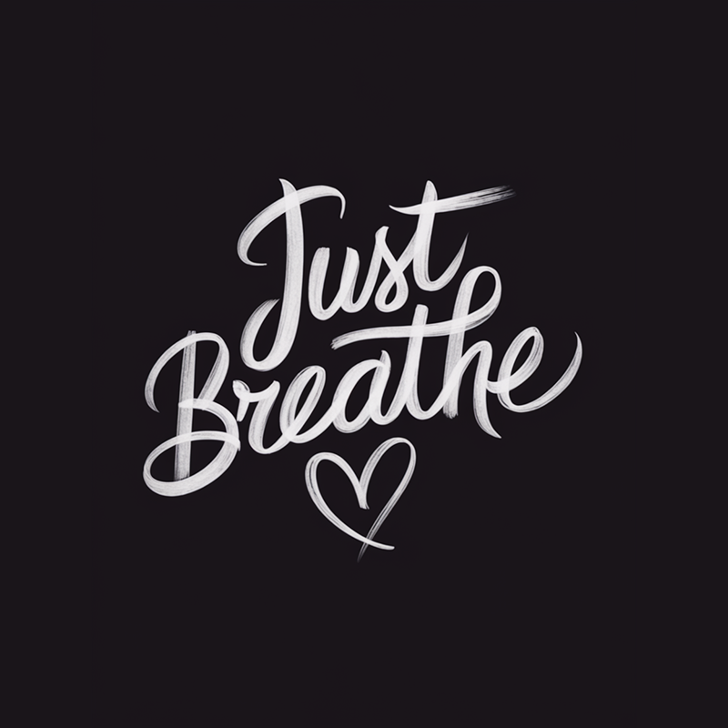 Fun Letter "Just Breathe" T-Shirt