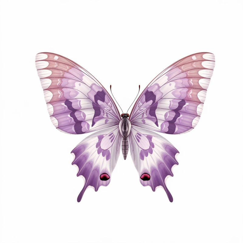 Butterfly Print White Cotton T-Shirt Casual Short Sleeve