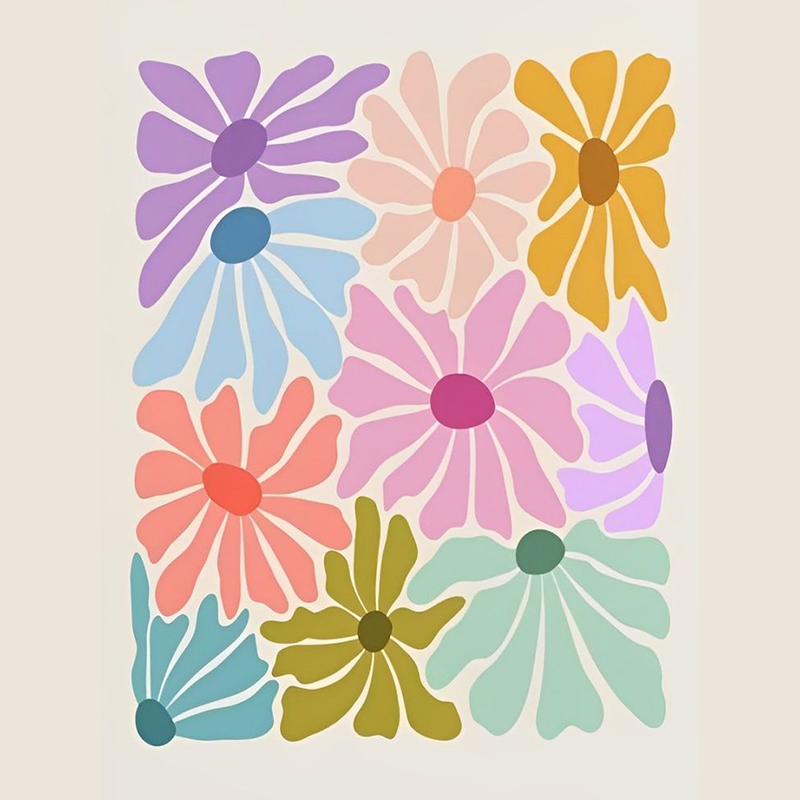 Colorful Floral Graphic T-Shirt for Casual Wear