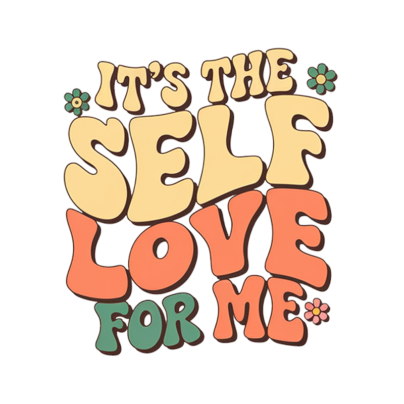 Self Love Flower Pattern T-shirt