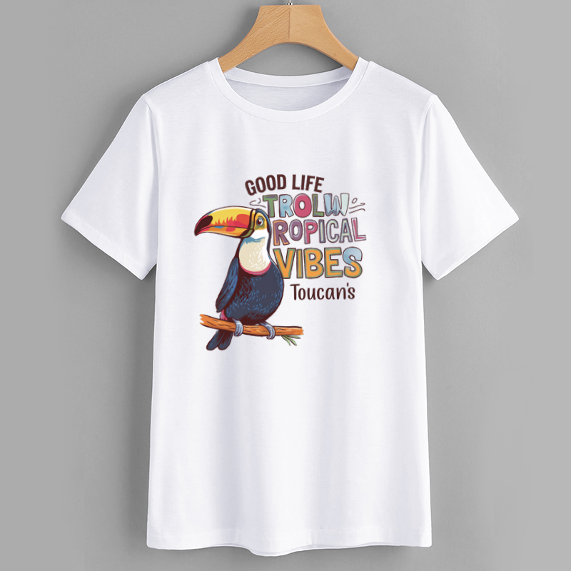 TropiGood Life Toucan Graphic Cotton T-Shirt