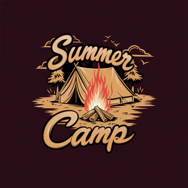 Outdoor Camping Graphic 'Summer Camp' T-Shirt