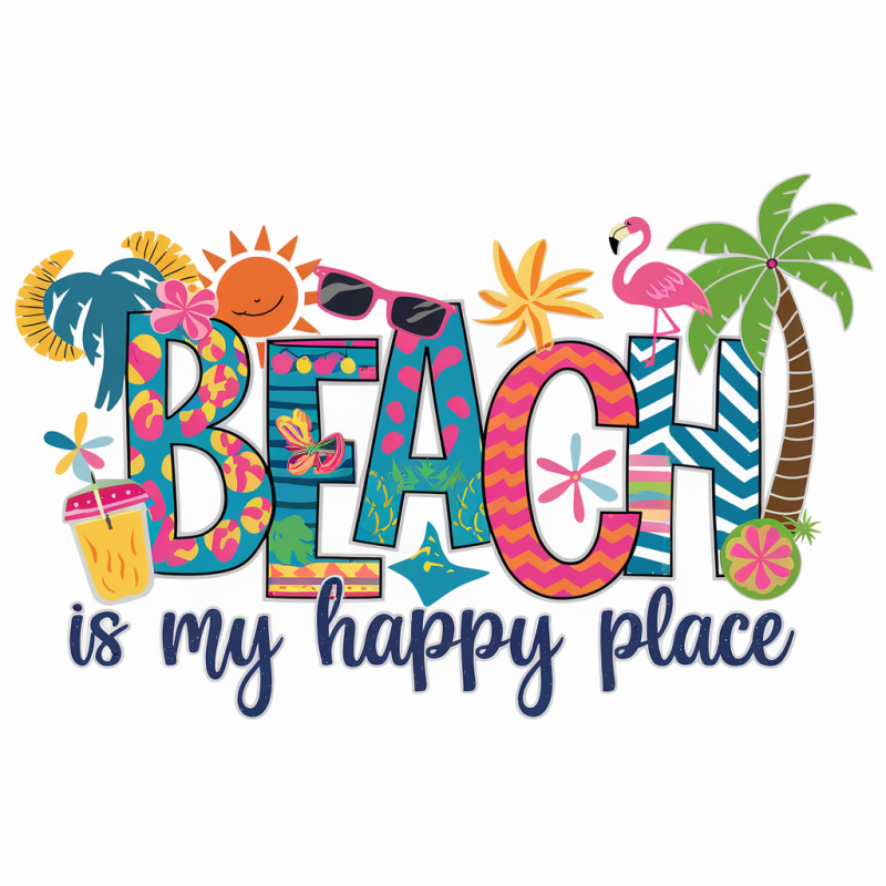 Beach is My Happy Place Graphic T-Shirt