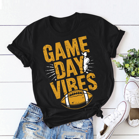 Super Bowl Graphic Top 'Game Day Vibes' T-Shirt