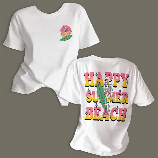 Casual Fun Double-Sided Printed Pattern Top