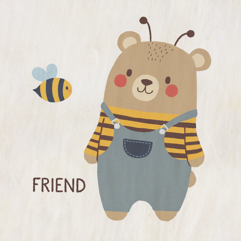 Cute Bear Graphic T-Shirt for Kids