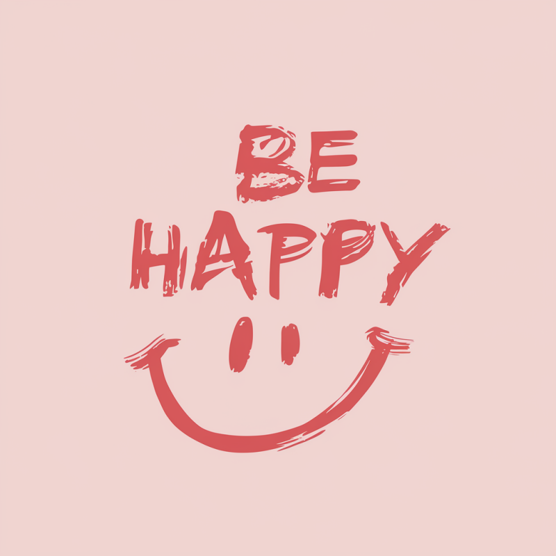 Be Happy Smiley Face Graphic T-Shirt