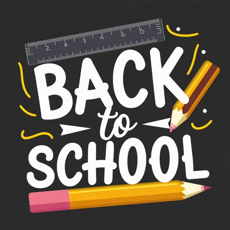 Back to School Graphic T-Shirt with Pencil Design