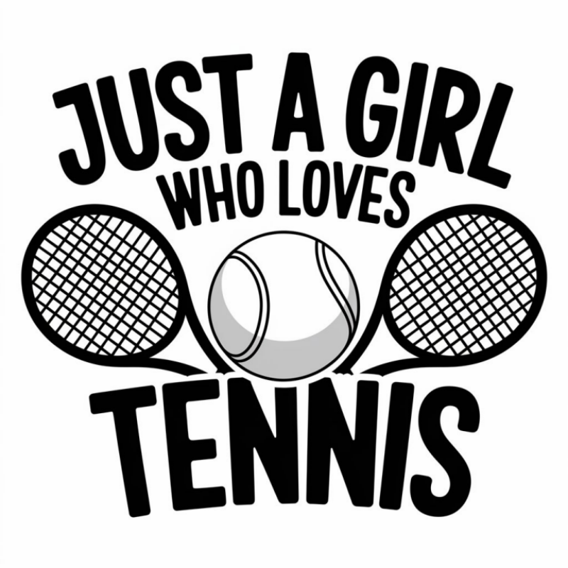 Just a Girl Who Loves Tennis Graphic T-Shirt