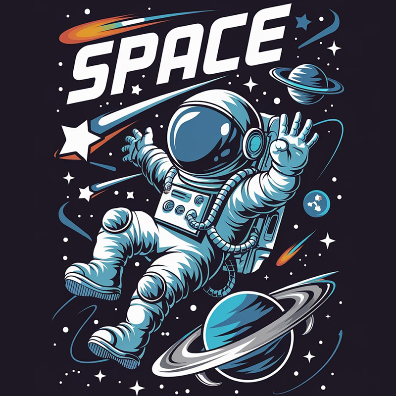 Space Pattern Top T-shirt