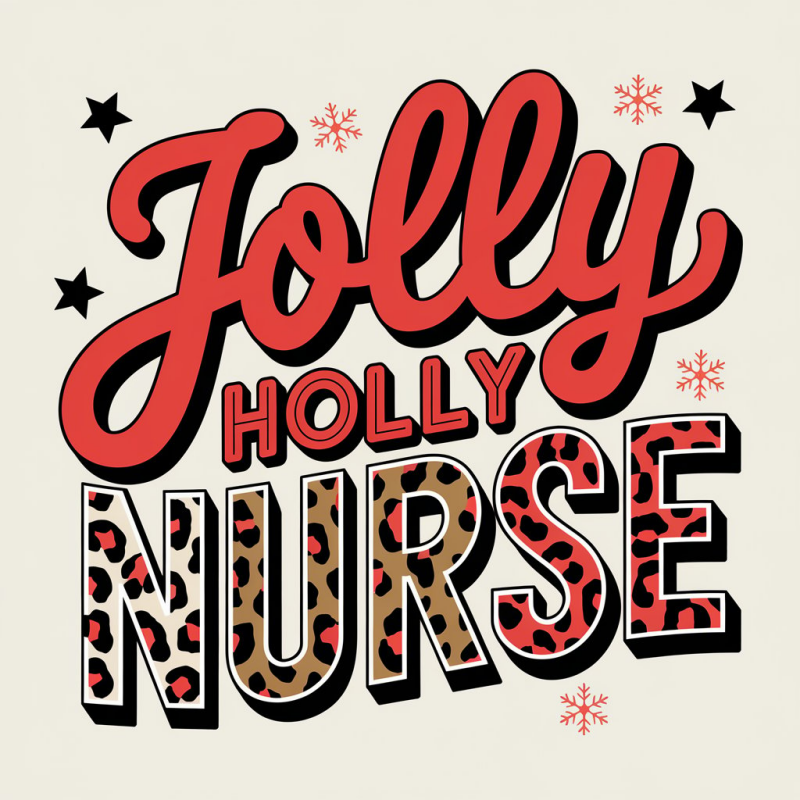 Jolly Holly Nurse T-shirt