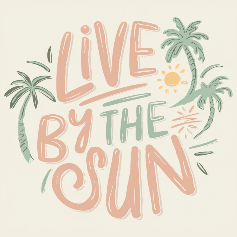 Live by the Sun Graphic Tee - Casual Summer T-Shirt