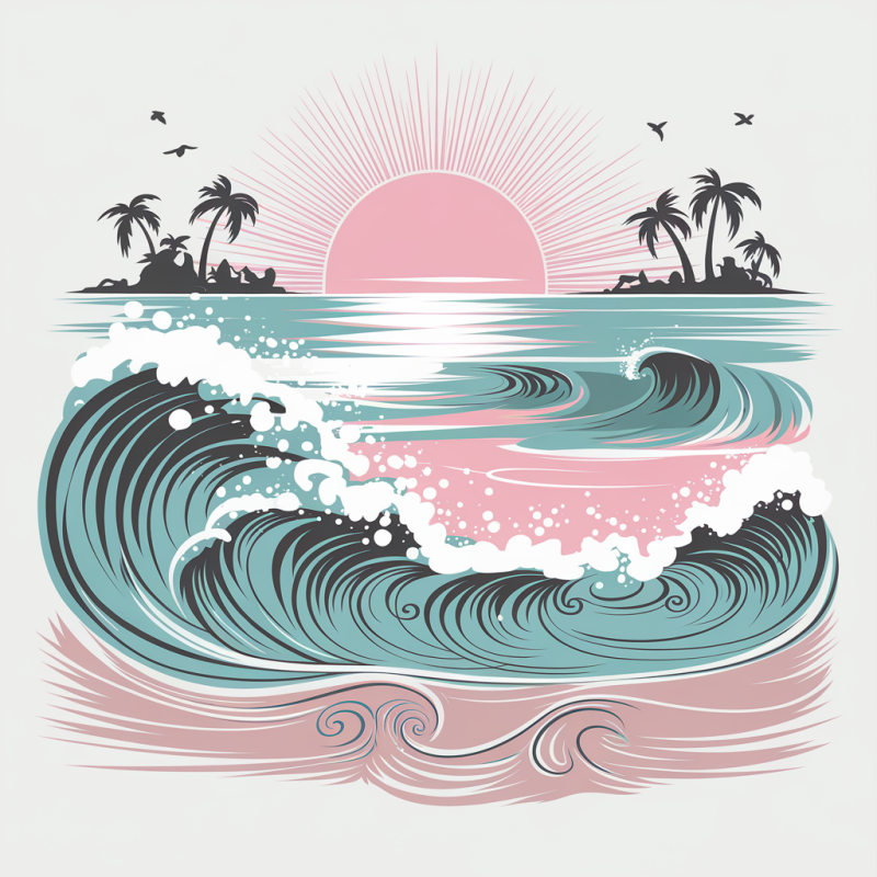 Tropical Wave Graphic T-Shirt