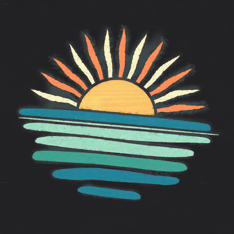 Sunset Graphic T-Shirt for Casual Summer Wear