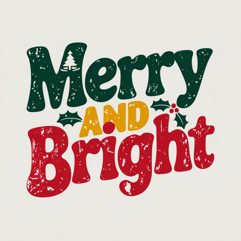 Merry and Bright Christmas T-Shirt