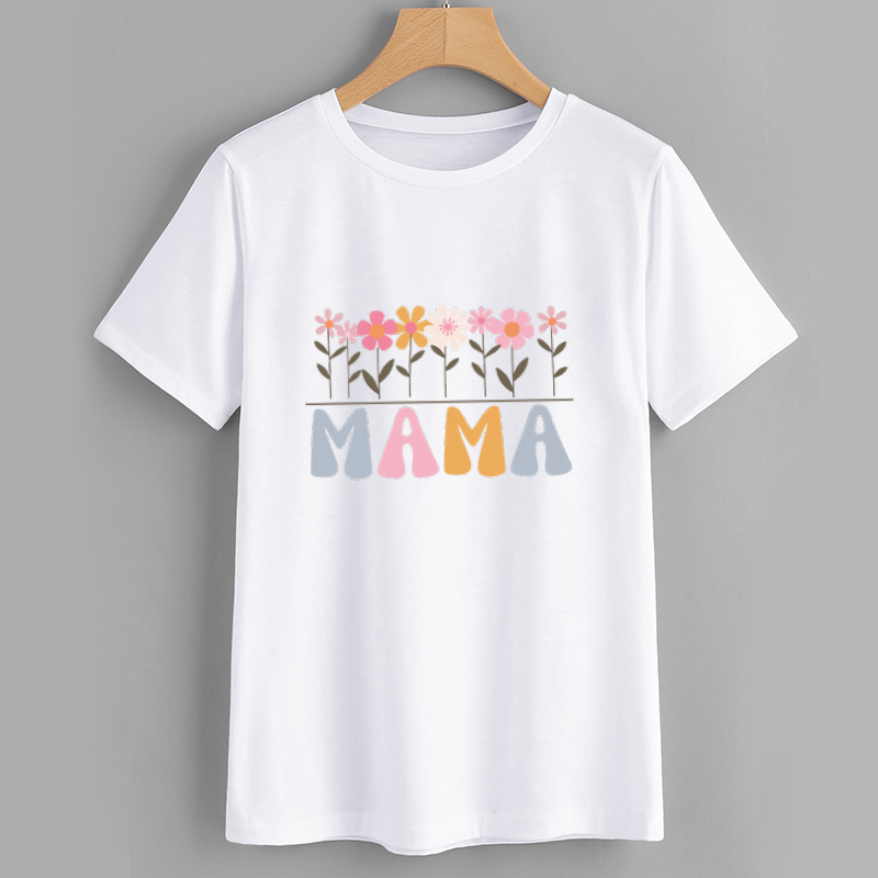 Floral Mama Graphic Cotton T-Shirt
