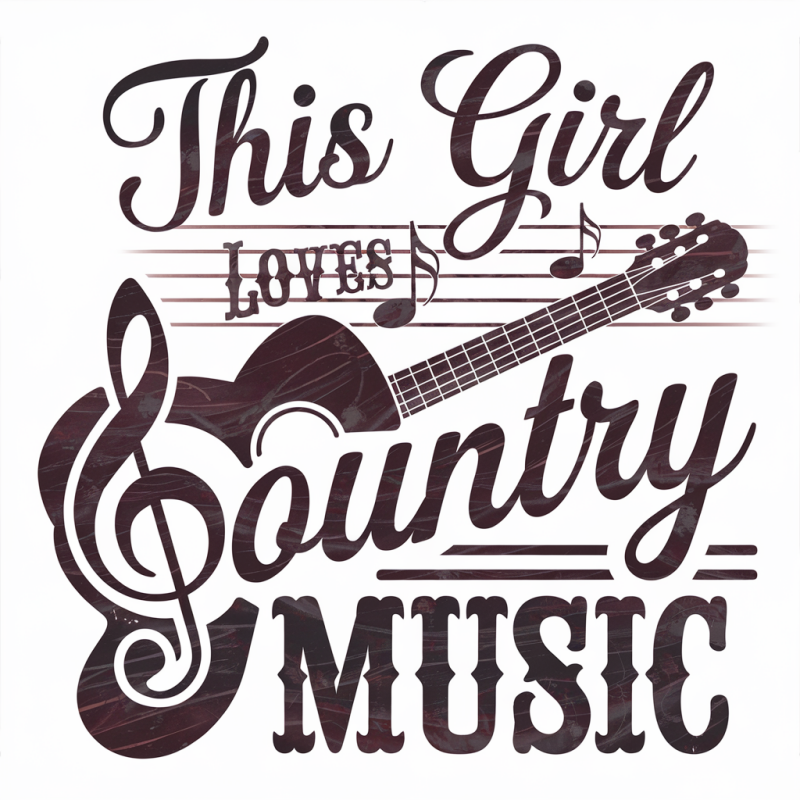 This Girl Loves Country Music T-Shirt for Women