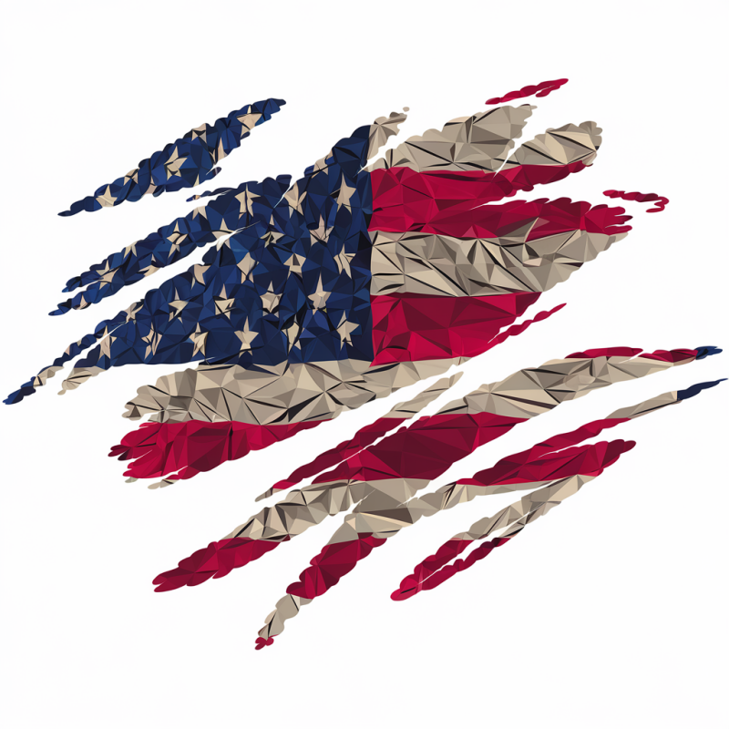 Patriotic American Flag Graphic T-Shirt