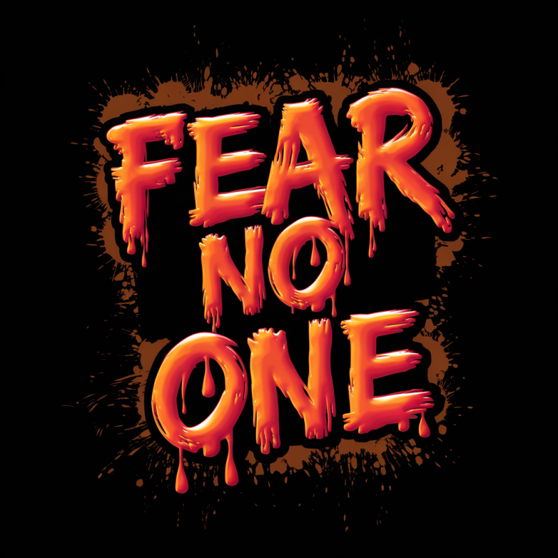 Fear No One Graphic T-Shirt - Bold Black Tee for Casual Style