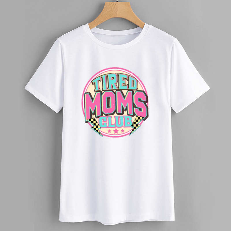 Tired Moms Club Graphic Tee - Fun and Casual Shirt for Moms