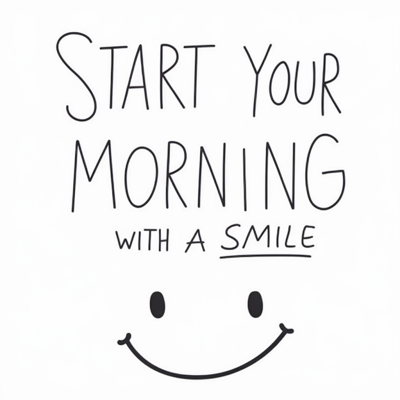 Smile Face Cotton Motivational Graphic T-Shirt