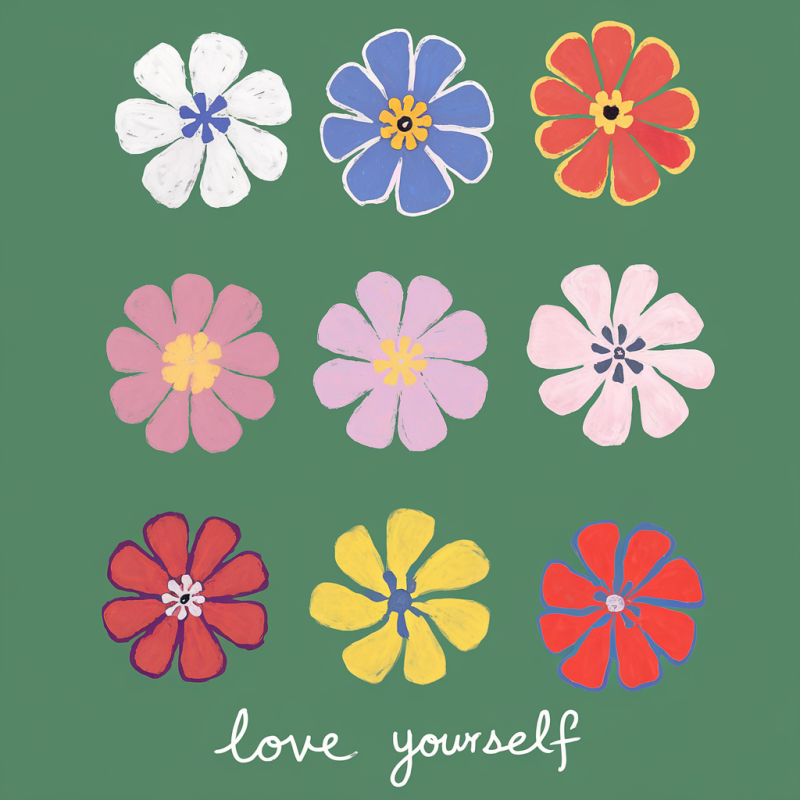 Floral Graphic Love Yourself T-Shirt