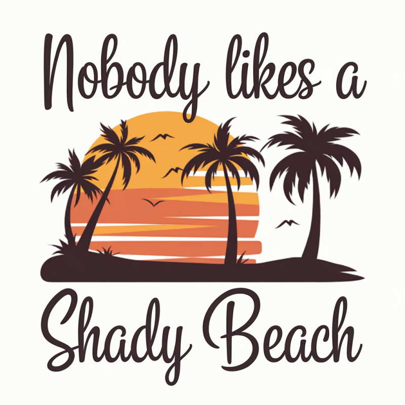 Nobody Likes a Shady Beach Graphic T-Shirt