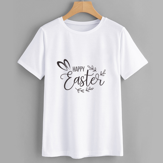 Easter Bunny Ears Happy Easter Cotton T-Shirt