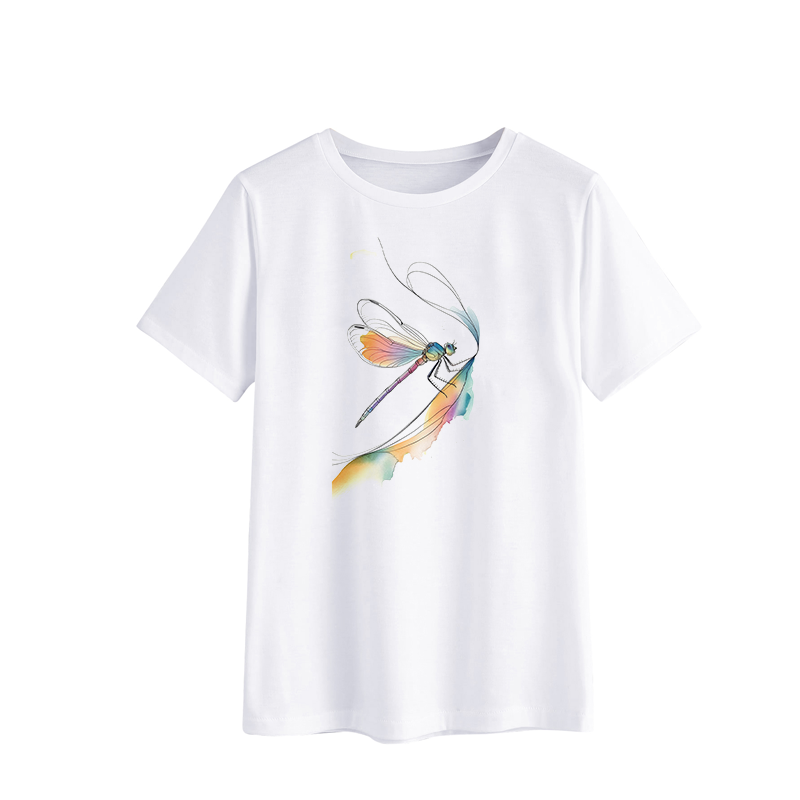 Artistic Dragonfly Graphic T-Shirt for Nature Lovers