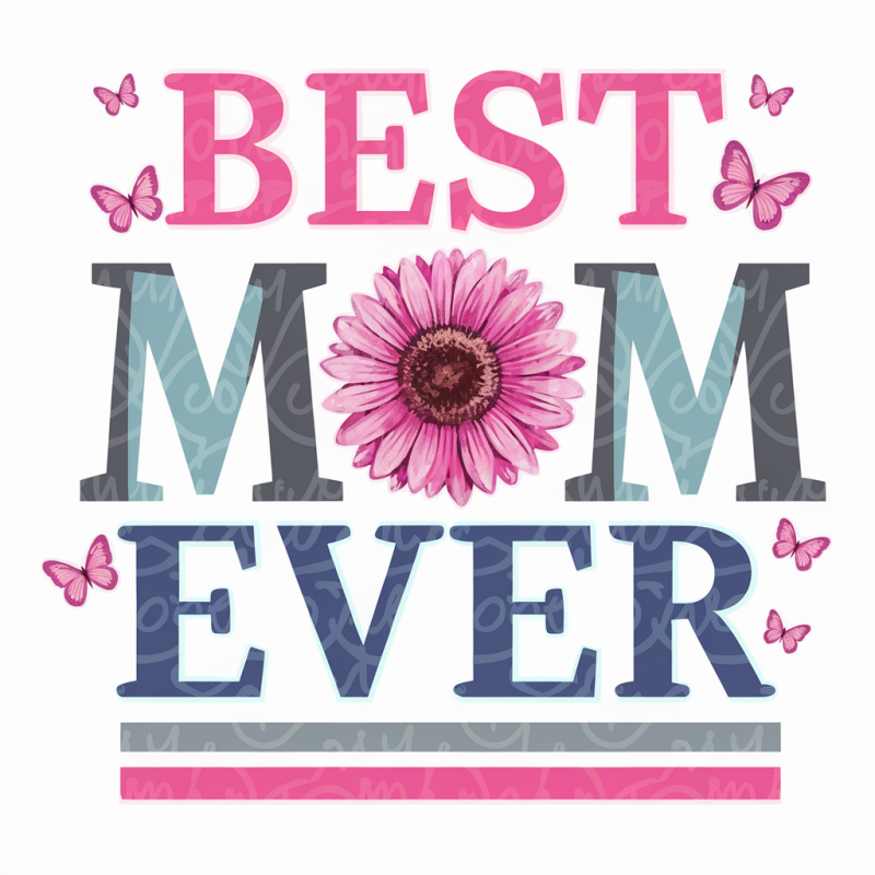 Floral Best Mom Ever T-Shirt