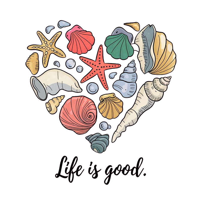 Casual Graphic 'Life is Good' T-Shirt